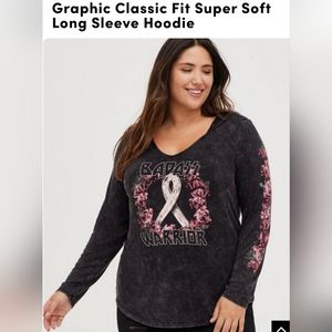 Torrid Badass Breast Cancer Awareness Pullover